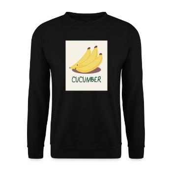Cucumber Banana – Funny Pun Design - Unisex Sweatshirt - black - Front - Alina (178cm) & Michal (187cm)