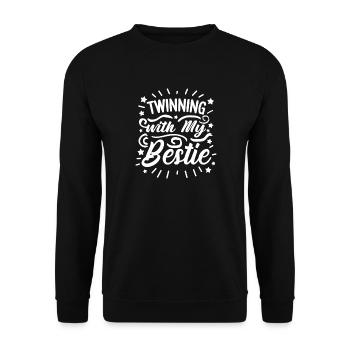 Twinning With My Bestie - Unisex Sweatshirt - black - Front - Alina (178cm) & Michal (187cm)