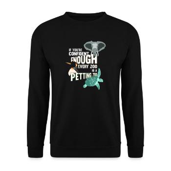 Safari Afrique Serengeti faune et savane animaux - Sweat-shirt Unisexe - noir - Devant - Alina (178cm) & Michal (187cm)