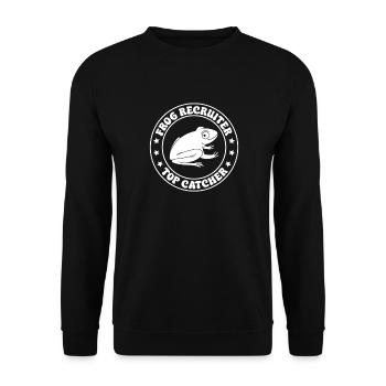 Frog Catcher Recruiter Top Frog - Unisex Pullover - Schwarz - Vorne - Alina (178cm) & Michal (187cm)