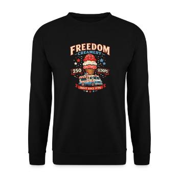 250 ans d’anniversaire de l’Amérique Liberté du 4 juillet - Sweat-shirt Unisexe - noir - Devant - Alina (178cm) & Michal (187cm)