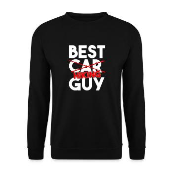 Bester Wanderer Lustiger Outdoor-Wanderer-Kunst - Unisex Pullover - Schwarz - Vorne - Alina (178cm) & Michal (187cm)