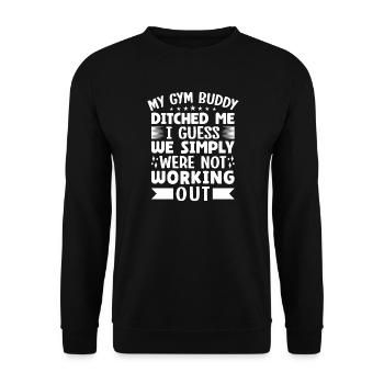 Un copain de gym bodybuilder powerlifting m’a laissé tomber - Sweat-shirt Unisexe - noir - Devant - Alina (178cm) & Michal (187cm)