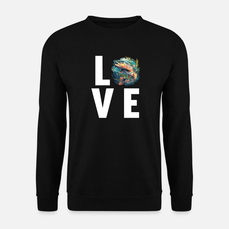Lachse Lachs - Unisex Pullover - Schwarz