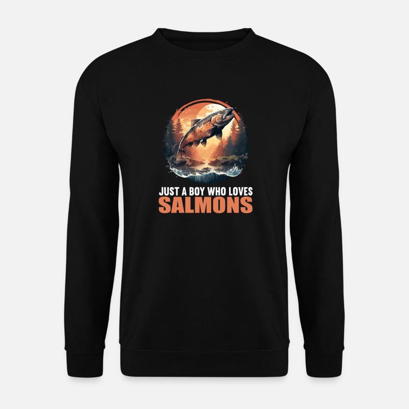 Lachse Lachs - Unisex Pullover - Schwarz