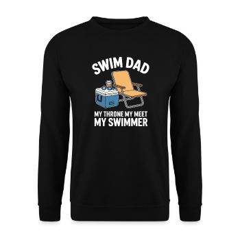Schwimmen Sprüche Lustiges Schwimmen Geschenk - Unisex Pullover - Schwarz - Vorne - Alina (178cm) & Michal (187cm)