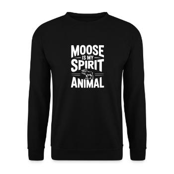 L’orignal est mon animal spirituel - Sweat-shirt Unisexe - noir - Devant - Alina (178cm) & Michal (187cm)