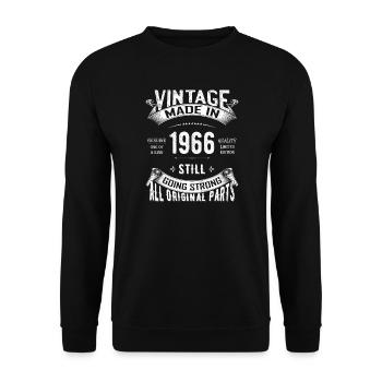 Vintage 1966 toujours en bonne vie - Sweat-shirt Unisexe - noir - Devant - Alina (178cm) & Michal (187cm)