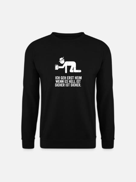 Sicher ist sicher (Bier-Motiv) - Unisex Pullover - Schwarz
