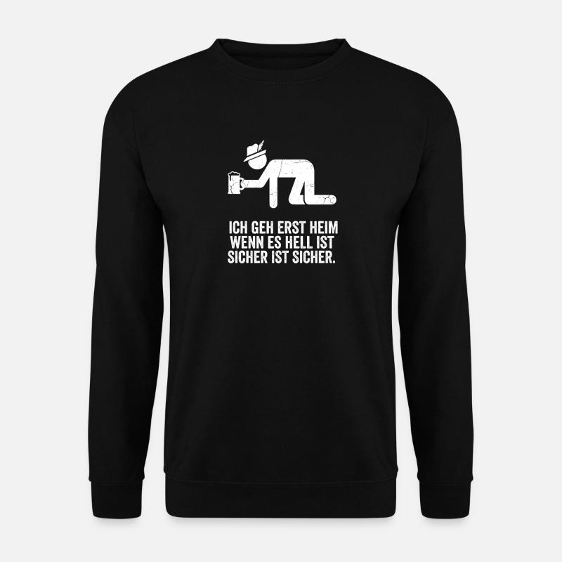 Sicher ist sicher (Bier-Motiv) - Unisex Pullover - Schwarz