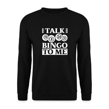 Joueur de bingo parle Bingo Me Bingo Bingo - Sweat-shirt Unisexe - noir - Devant - Alina (178cm) & Michal (187cm)