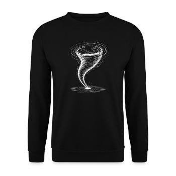 Tornado Sayings Tornadoes Funny Tornado Gift - Unisex Sweatshirt - black - Front - Alina (178cm) & Michal (187cm)