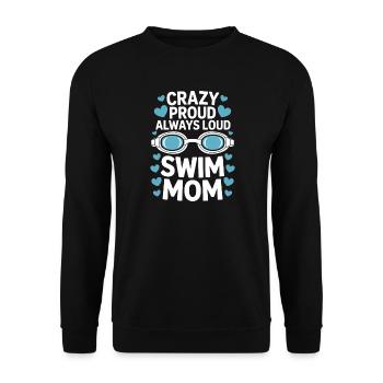 Schwimmen Sprüche Lustiges Schwimmen Geschenk - Unisex Pullover - Schwarz - Vorne - Alina (178cm) & Michal (187cm)