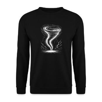 Tornado Sayings Tornadoes Funny Tornado Gift - Unisex Sweatshirt - black - Front - Alina (178cm) & Michal (187cm)