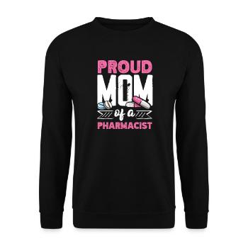 Proud mother of a pharmacist - Unisex Sweatshirt - black - Front - Alina (178cm) & Michal (187cm)