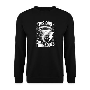 Tornado Sayings Tornadoes Funny Tornado Gift - Unisex Sweatshirt - black - Front - Alina (178cm) & Michal (187cm)