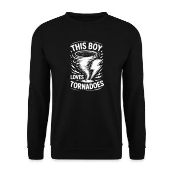 Tornado Sayings Tornadoes Funny Tornado Gift - Unisex Sweatshirt - black - Front - Alina (178cm) & Michal (187cm)