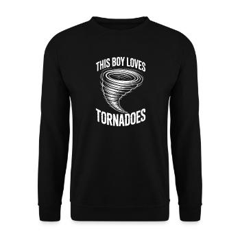 Tornado Sayings Tornadoes Funny Tornado Gift - Unisex Sweatshirt - black - Front - Alina (178cm) & Michal (187cm)
