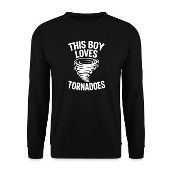 Tornado Sayings Tornadoes Funny Tornado Gift - Unisex Sweatshirt - black - Front - Alina (178cm) & Michal (187cm)