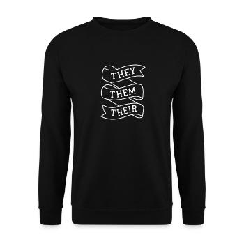 Gender LGBT Queer Vielfalt Gay pride - Unisex Pullover - Schwarz - Vorne - Alina (178cm) & Michal (187cm)