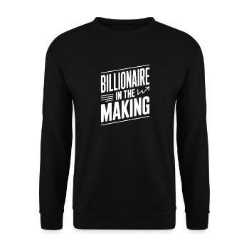 Billionaire in the Making - Unisex Sweatshirt - black - Front - Alina (178cm) & Michal (187cm)