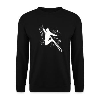 Alpine skiing Winter sports Nordic skiing - Unisex Sweatshirt - black - Front - Alina (178cm) & Michal (187cm)