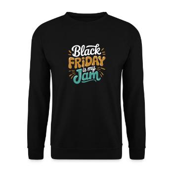 Le Black Friday est mon slogan pour - Sweat-shirt Unisexe - noir - Devant - Alina (178cm) & Michal (187cm)