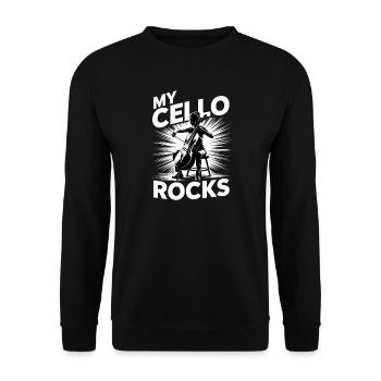 Violoncelliste de l’orchestre My Cello Rocks - Sweat-shirt Unisexe - noir - Devant - Alina (178cm) & Michal (187cm)