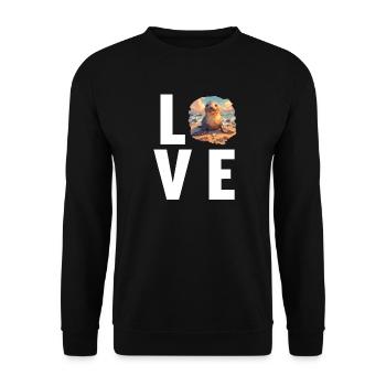 Sea Lions Sea Lion - Unisex Sweatshirt - black - Front - Alina (178cm) & Michal (187cm)