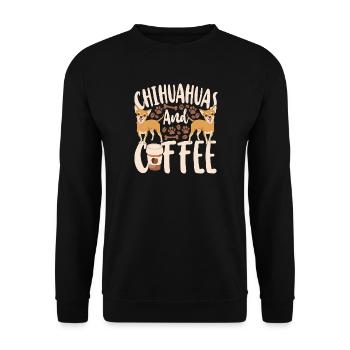 Chihuahua Chihuahueño Coffee - Unisex Sweatshirt - black - Front - Alina (178cm) & Michal (187cm)