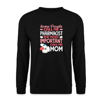 Pharmacien Maman Technicienne en pharmacie Mère - Sweat-shirt Unisexe - noir - Devant - Alina (178cm) & Michal (187cm)