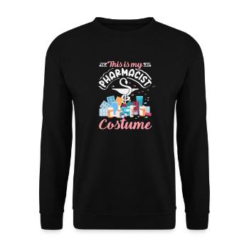 This Is My Apothecary Costume Pharmacy Tech - Unisex Sweatshirt - black - Front - Alina (178cm) & Michal (187cm)
