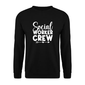 Social Worker Quota Crew Social Work - Unisex Sweatshirt - black - Front - Alina (178cm) & Michal (187cm)