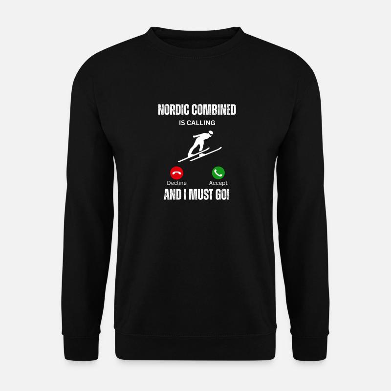 Nordic Combined Calling - Unisex Sweatshirt - black