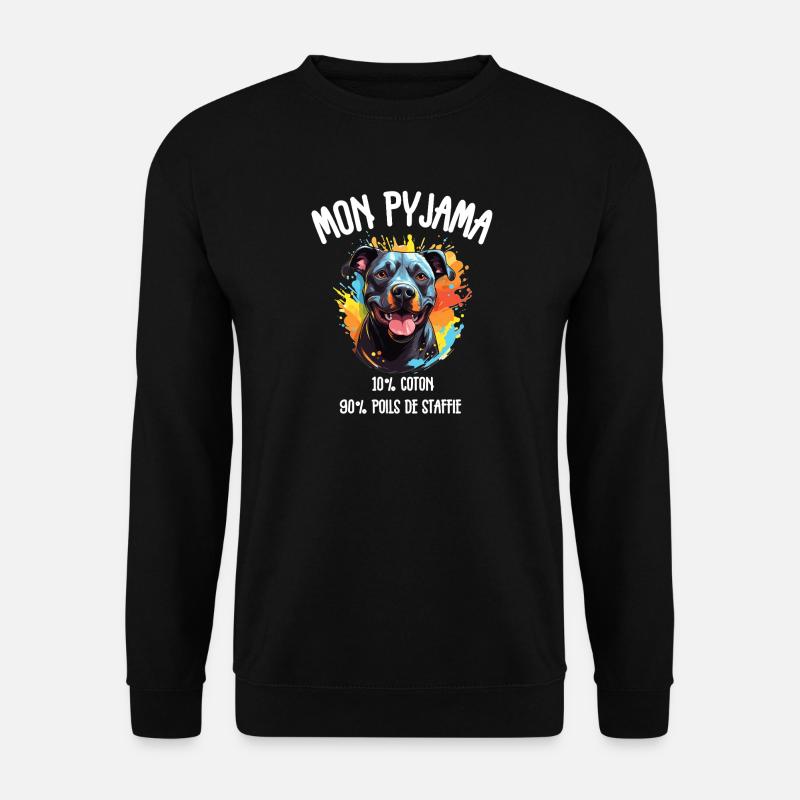 Lustige Hundestaff-Schlafanzüge - Unisex Pullover - Schwarz