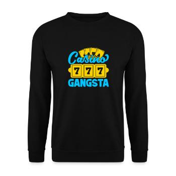 Casino de fans de jeux d’argent Casino Gangsta Casino - Sweat-shirt Unisexe - noir - Devant - Alina (178cm) & Michal (187cm)