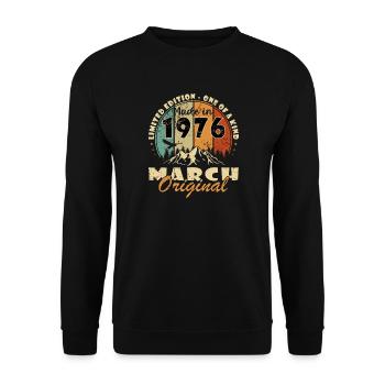 50th Anniversary – March 1976 Perfection - Unisex Sweatshirt - black - Front - Alina (178cm) & Michal (187cm)