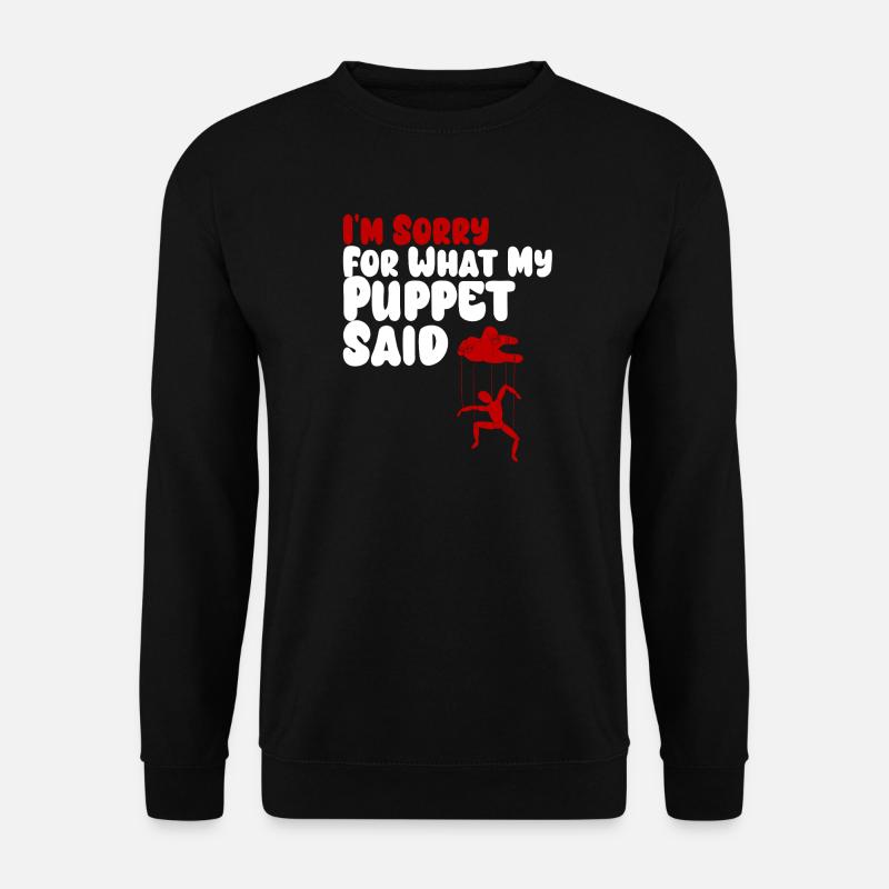 Puppet Confession on Strings - Unisex Sweatshirt - black