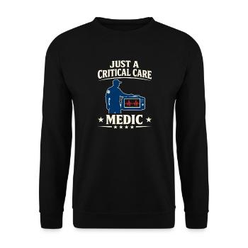 Intensivpflegesanitäter Advanced Emt Als Identity - Unisex Pullover - Schwarz - Vorne - Alina (178cm) & Michal (187cm)