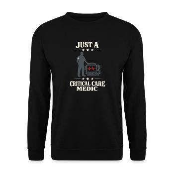 Intensivpflegesanitäter Advanced Emt Als Identity - Unisex Pullover - Schwarz - Vorne - Alina (178cm) & Michal (187cm)