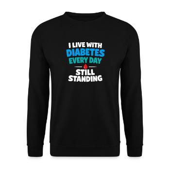 Blutzucker-insulin-unterstützung Typ Eins Stolz - Unisex Pullover - Schwarz - Vorne - Alina (178cm) & Michal (187cm)