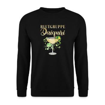 Groupe sanguin de la fête de jeune fille Daiquiri - Sweat-shirt Unisexe - noir - Devant - Alina (178cm) & Michal (187cm)