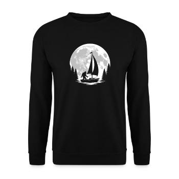 Bigfoot Segeln - Unisex Pullover - Schwarz - Vorne - Alina (178cm) & Michal (187cm)