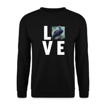 Geier - Unisex Pullover - Schwarz - Vorne - Alina (178cm) & Michal (187cm)