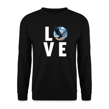 Geier - Unisex Pullover - Schwarz - Vorne - Alina (178cm) & Michal (187cm)