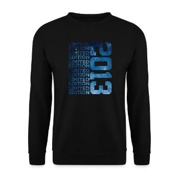 LIMITED EDITION 2013 13 JAHRE 13. GEBURTSTAG - Unisex Pullover - Schwarz - Vorne - Alina (178cm) & Michal (187cm)