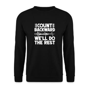 Anesthesiologist Count Backward Anesthesia - Unisex Sweatshirt - black - Front - Alina (178cm) & Michal (187cm)