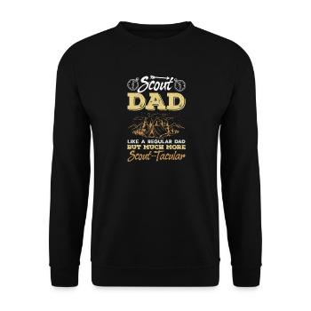 Pfadfinder Vater Pfadfinderlagerleiter Vater - Unisex Pullover - Schwarz - Vorne - Alina (178cm) & Michal (187cm)