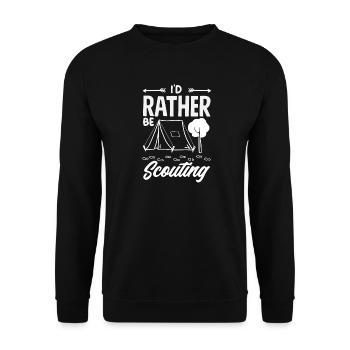 Ich Würde Lieber Pfadfinder Sein Pfadfinderlager - Unisex Pullover - Schwarz - Vorne - Alina (178cm) & Michal (187cm)