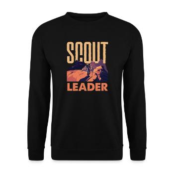 Pfadfinderleiter Scouting Troop Leader Hobby - Unisex Pullover - Schwarz - Vorne - Alina (178cm) & Michal (187cm)